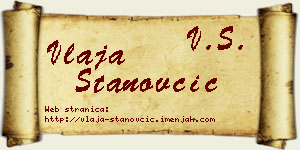 Vlaja Stanovčić vizit kartica